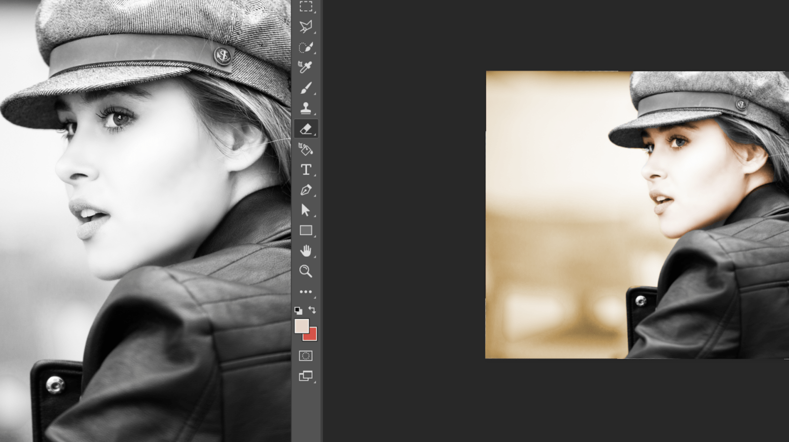 photoshop colorize a black and white photo