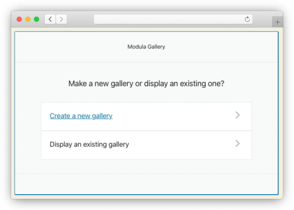 create a new gallery