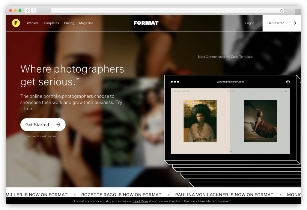 Format - website builder for photographers