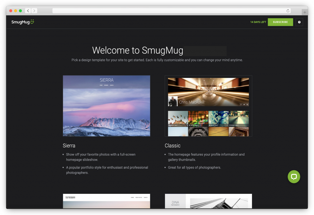 Smugmug templates