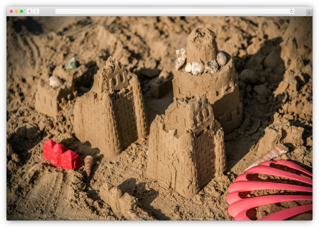 beach photography - sand castle