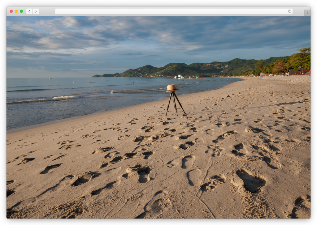 beach photography - tripod on a beach
