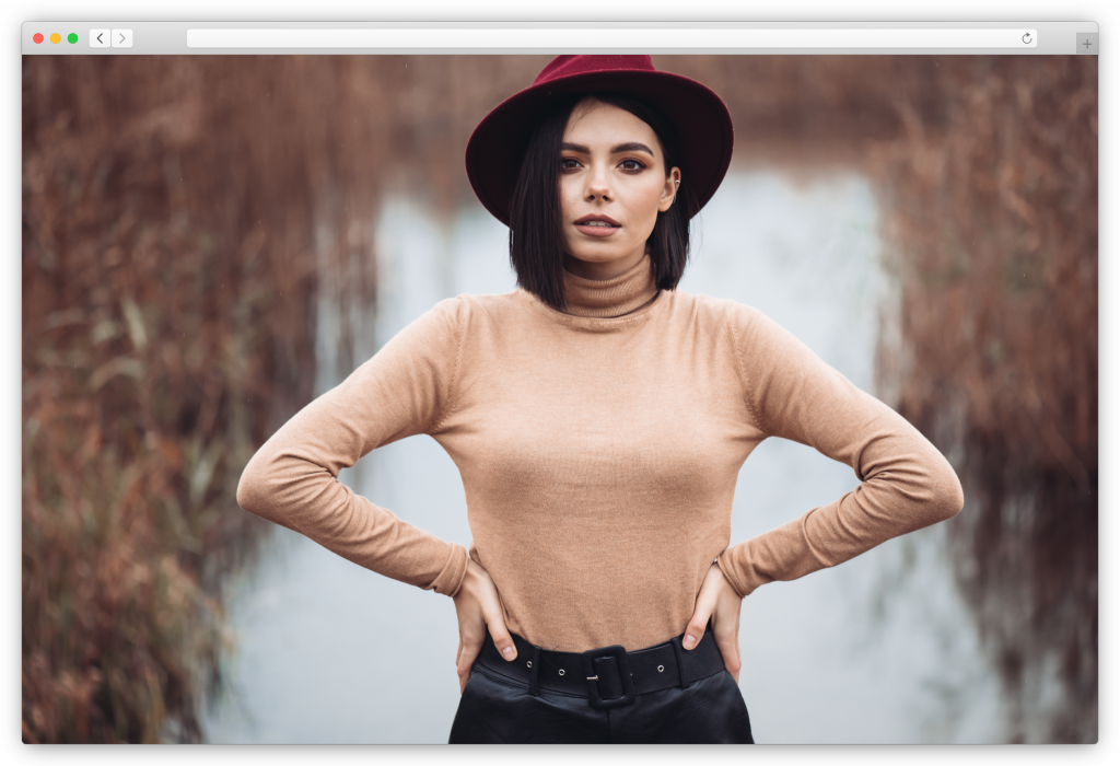 Nature portrait with blurred background
