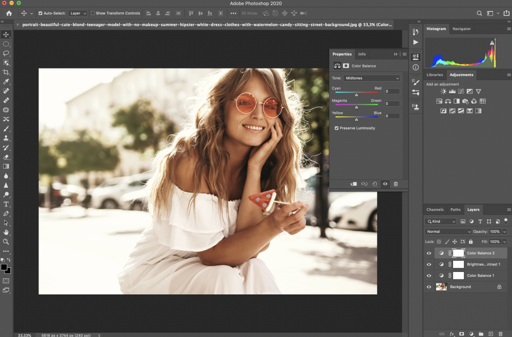Color adjustments