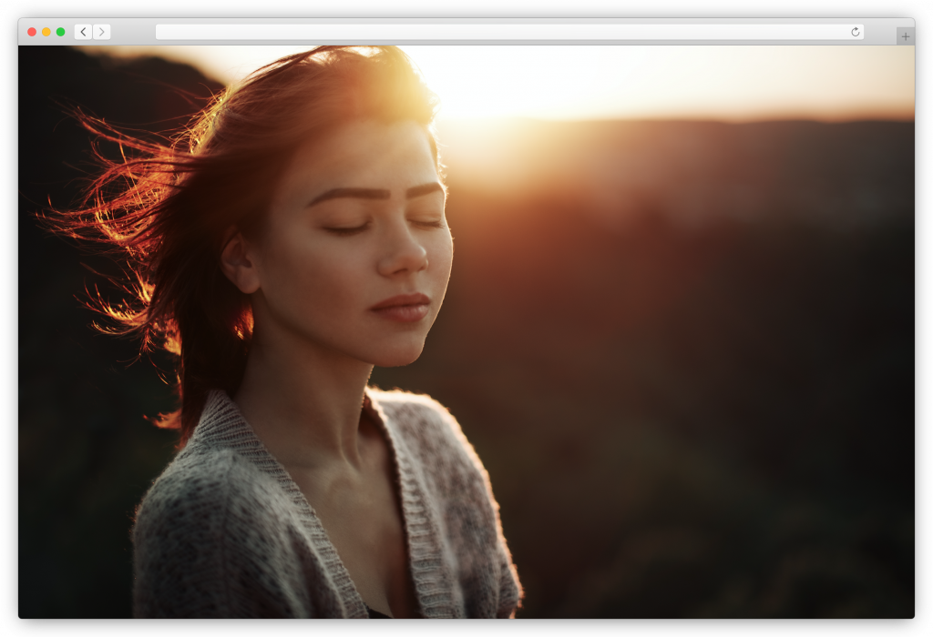 Portrait of a woman during golden hour