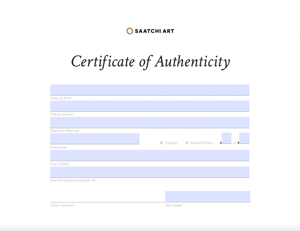 How To Create A Certificate Of Authenticity For Your Photography In Letter Of Authenticity Template