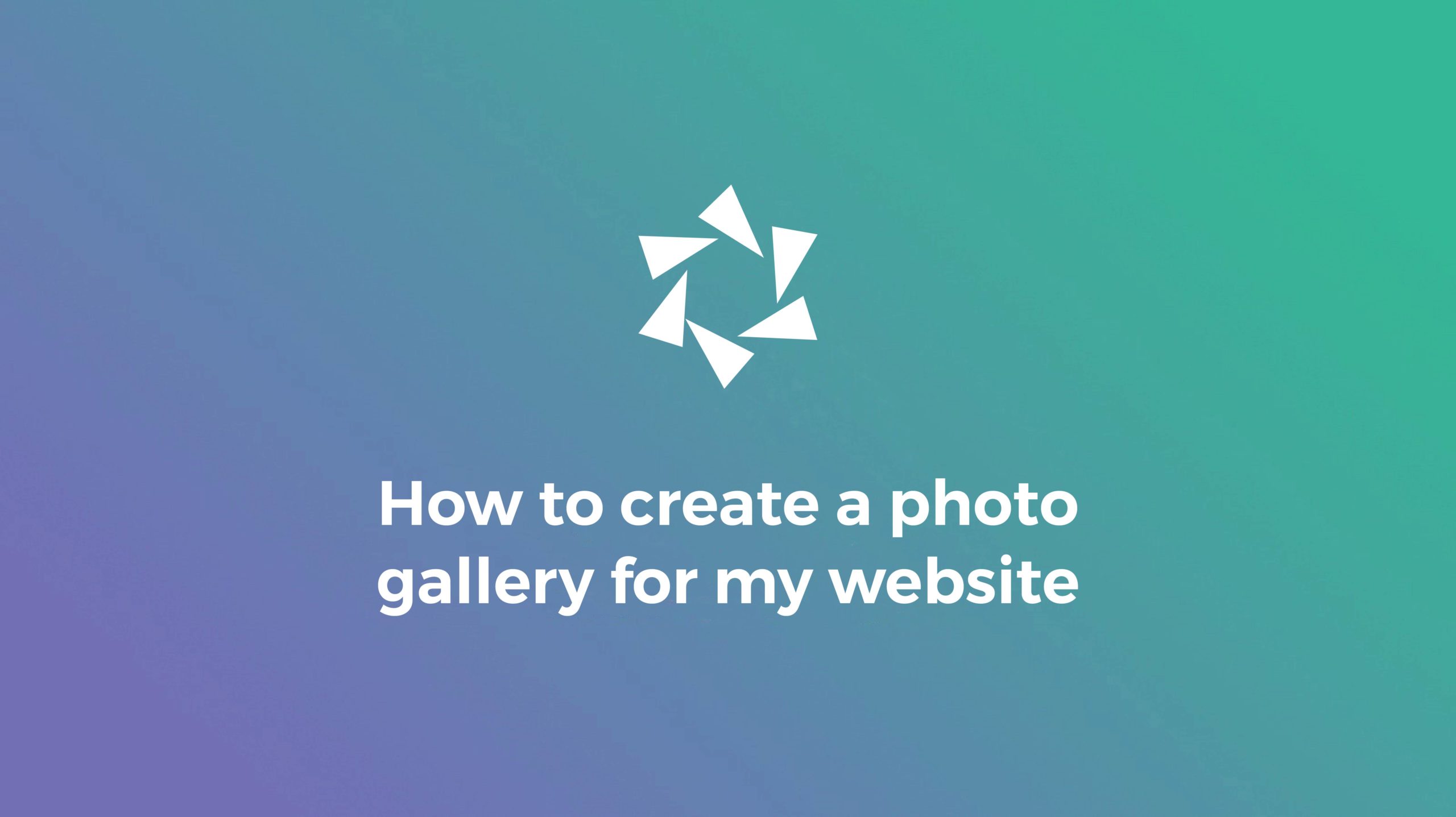 How to create a photo gallery for your website