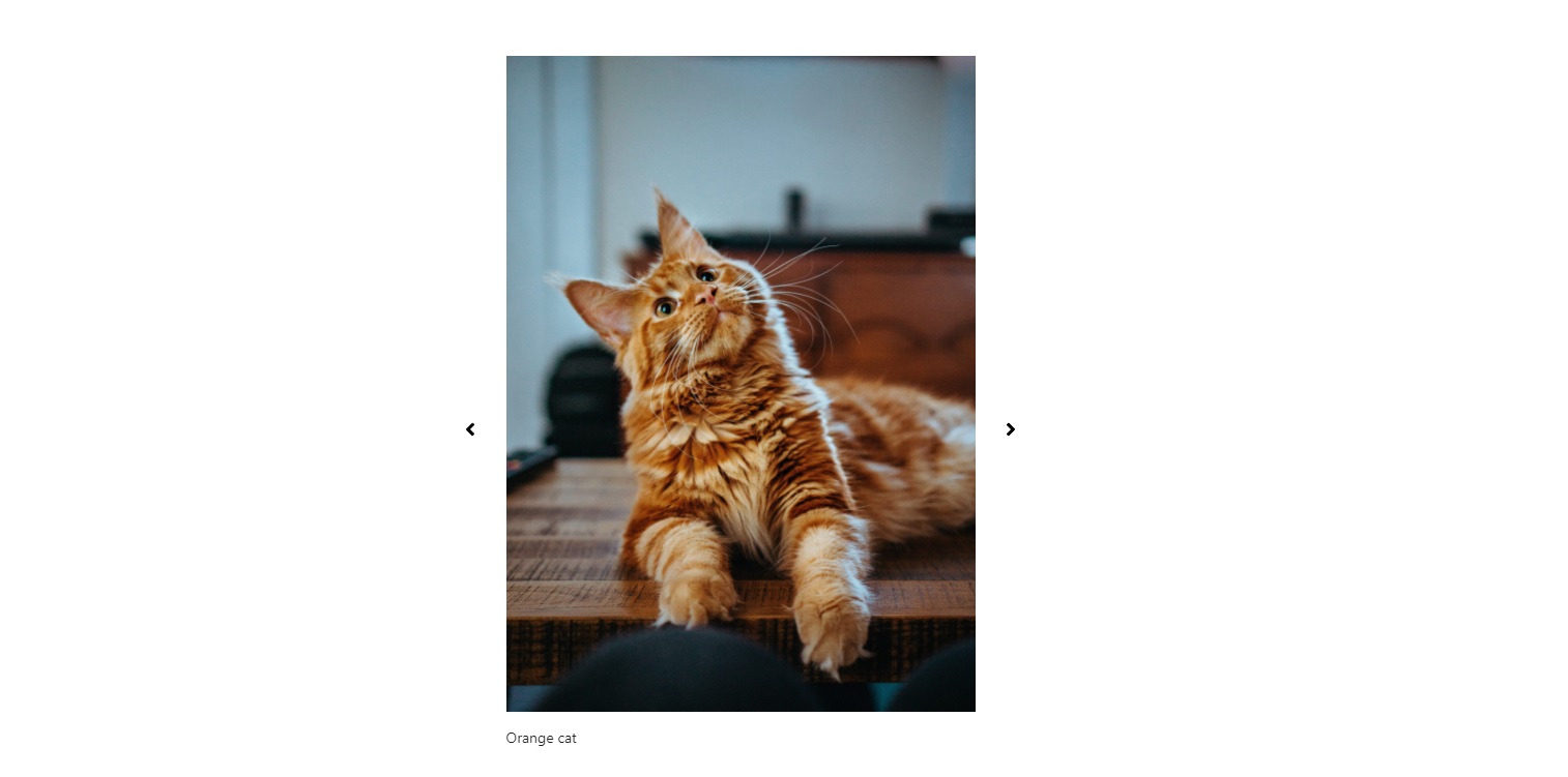 Slider example with image captions