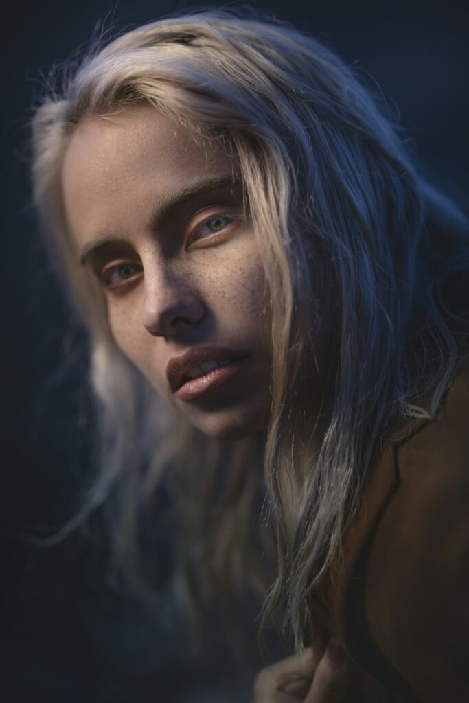 Dramatic studio portrait