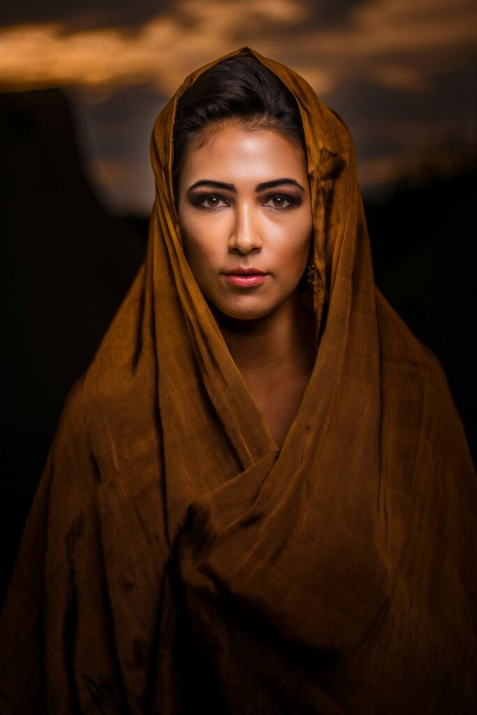 Woman in the light